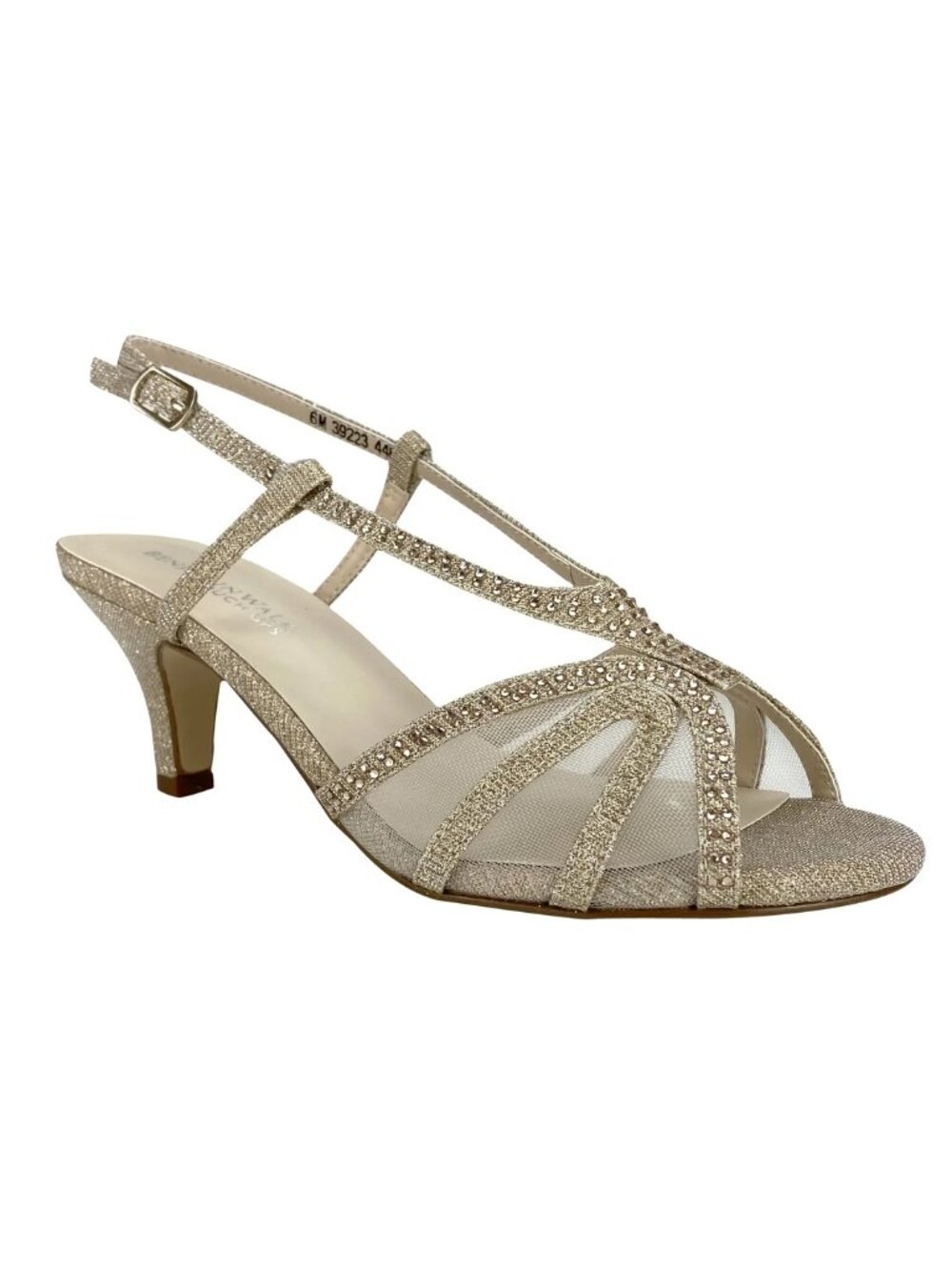 NWT Touch Ups by Benjamin Walk Clara Sandals Champagne Size 7 Wide